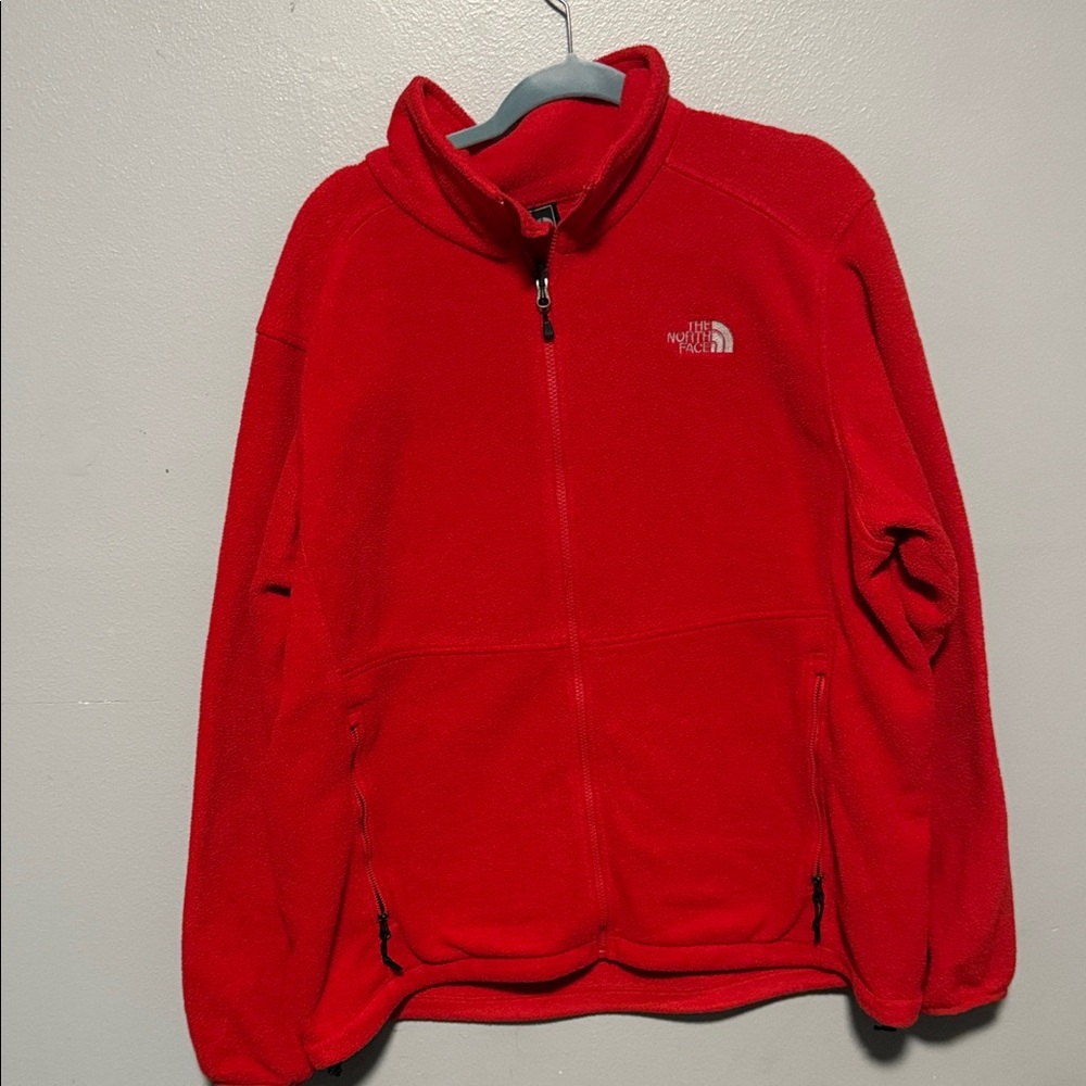 The North Face Bright Red Full-Zip Fleece Jacket